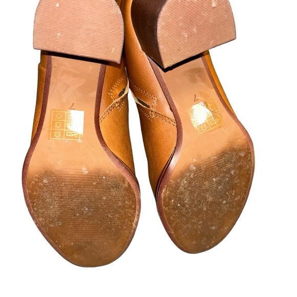 Madewell The Mira Side-Seam Ankle Boot tan brown leather size 7 booties - Picture 6 of 8